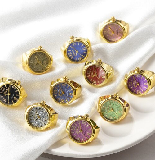 Trendy Glitter Ring Watch
