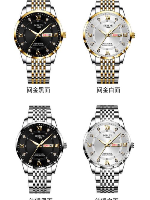 DEBLVE Men's Solid Band DC Watch