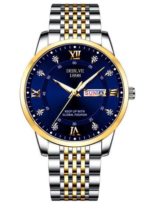 DEBLVE Men's Solid Band DC Watch